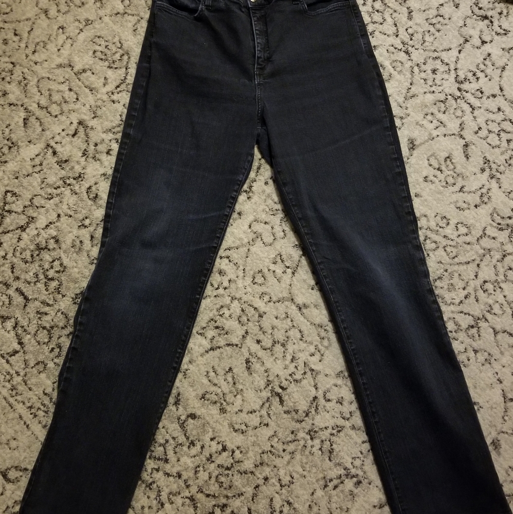 NYDJ Dark Denim Straight Leg Jeans - 16